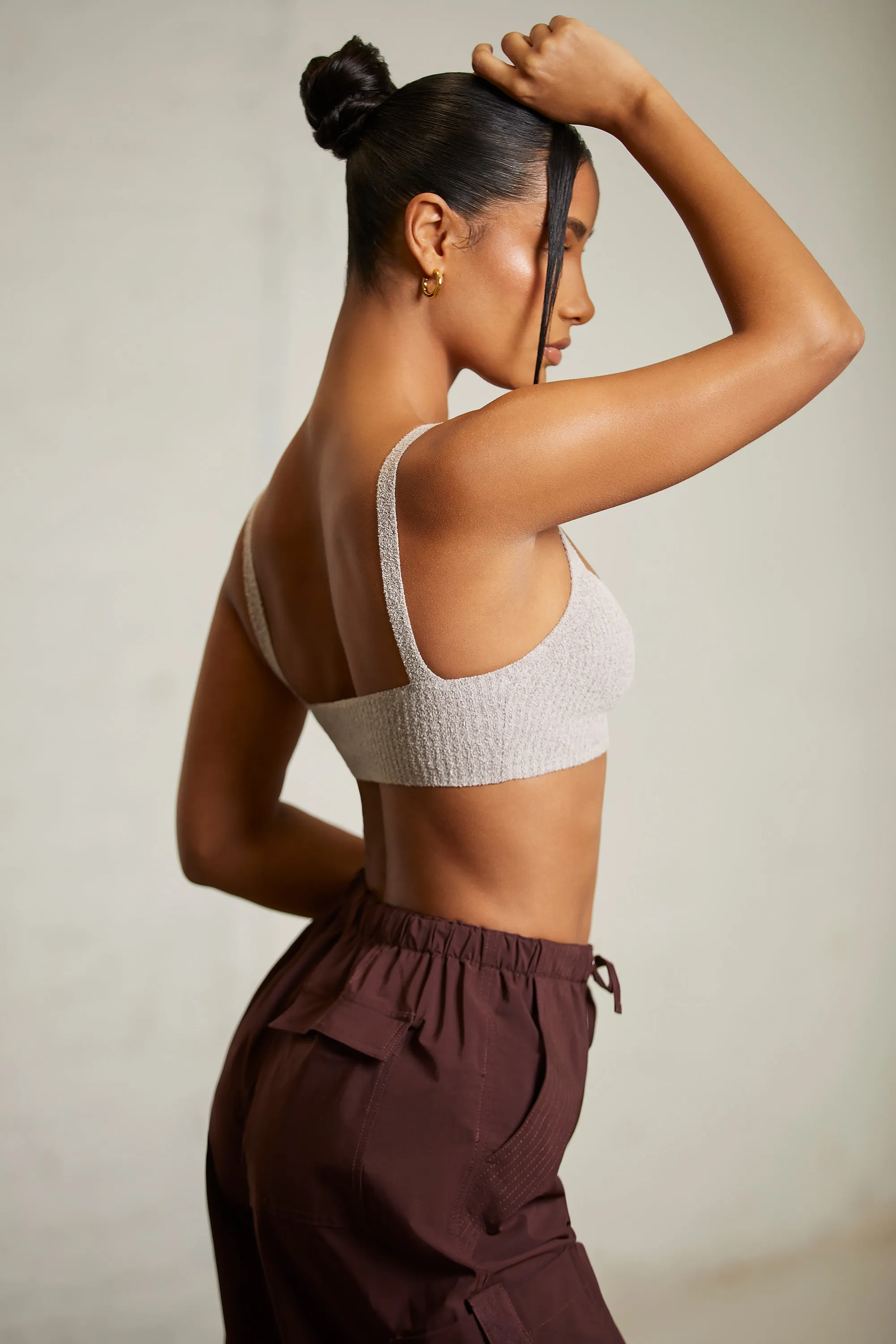 Curved Neck Crop Top in Mocha sold by Oh Polly product image thumbnail 3