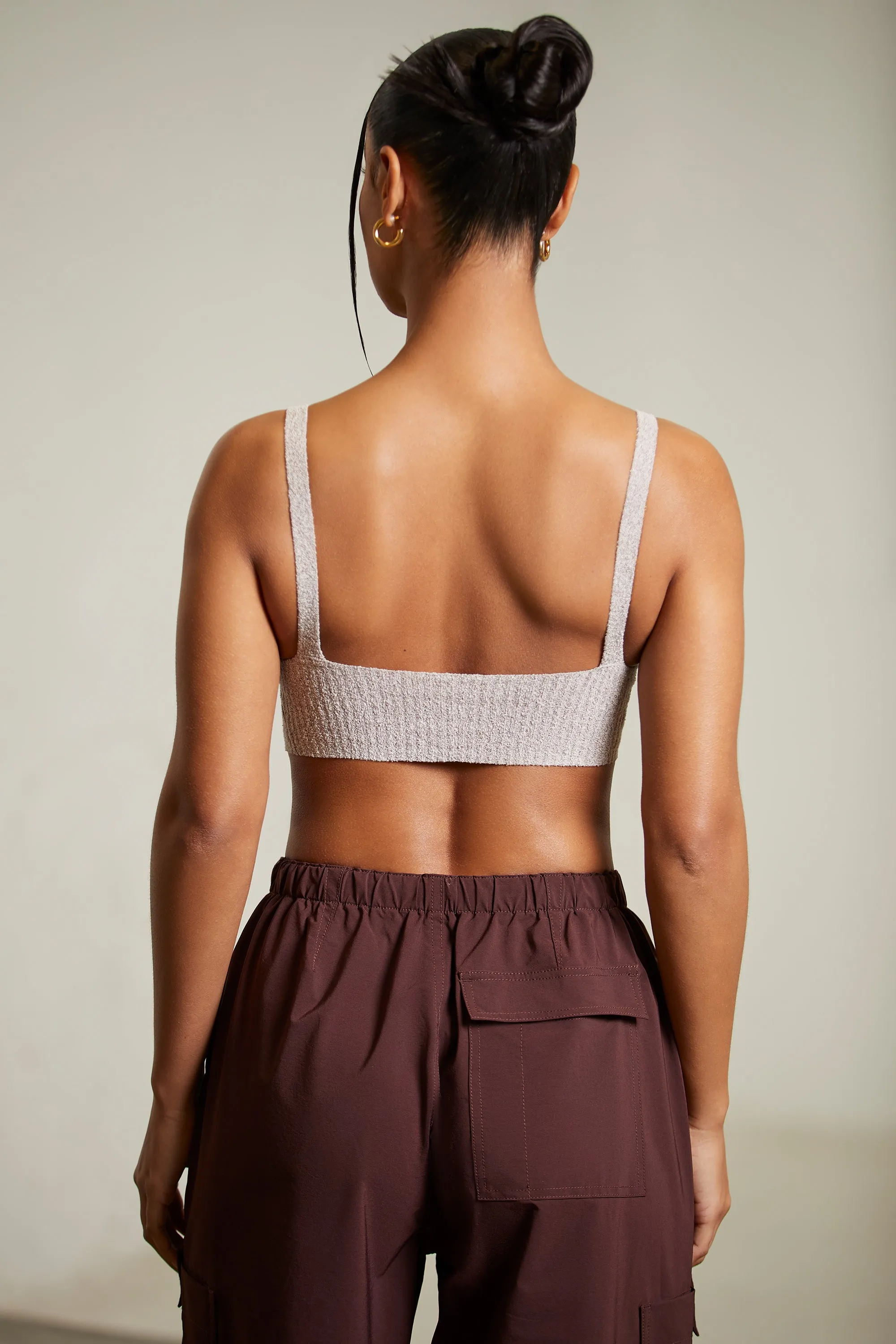 Curved Neck Crop Top in Mocha sold by Oh Polly product image thumbnail 2