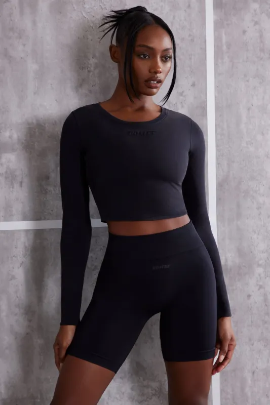 Long Sleeve T-Shirt in Jet Black sold by Oh Polly
