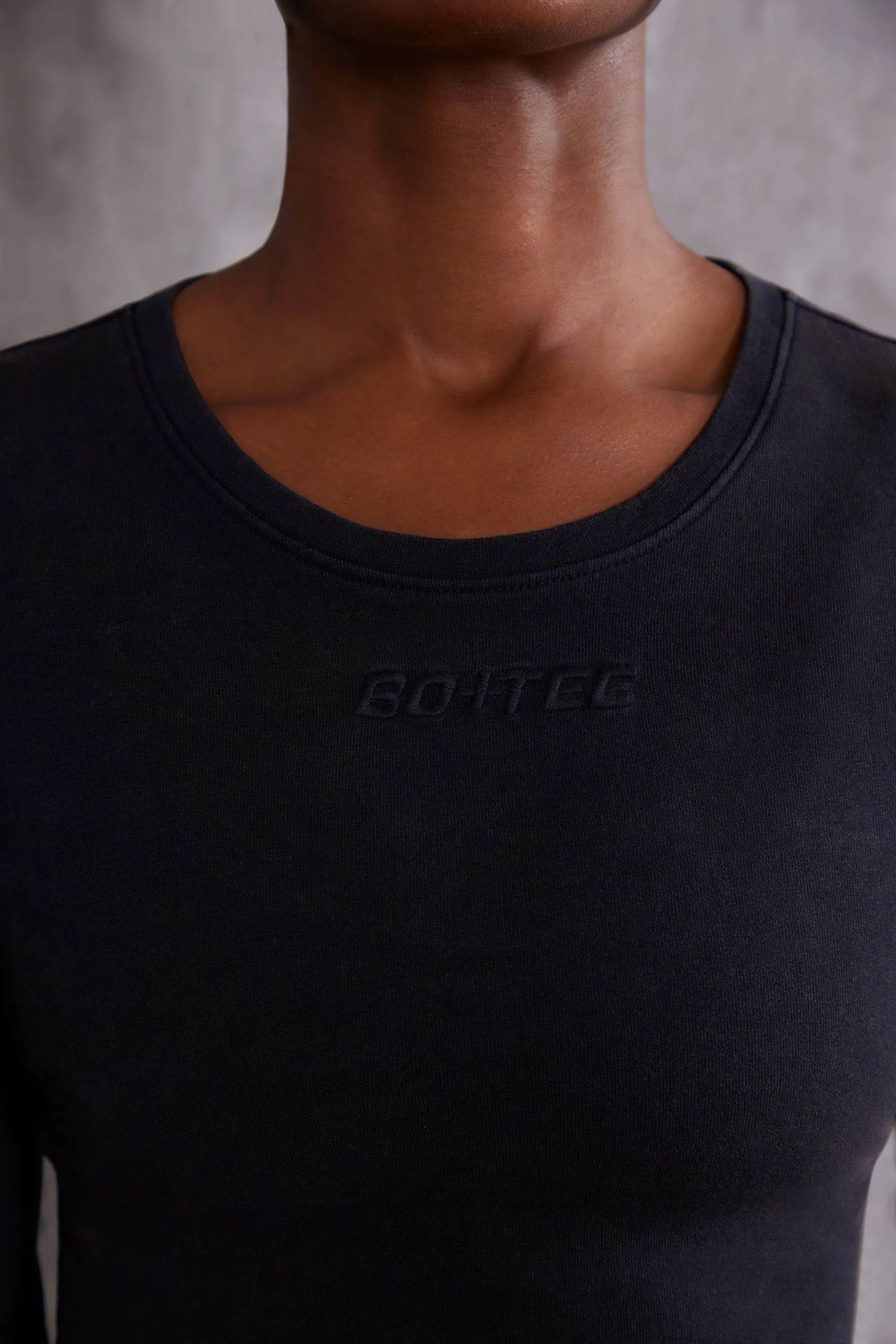 Long Sleeve T-Shirt in Jet Black sold by Oh Polly product image thumbnail 4