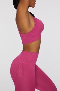 Cross Back Sports Bra in Dark Pink sold by Oh Polly