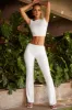Tall Mid-Rise Straight Leg Trousers in White sold by Oh Polly