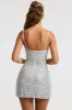 Embellished A-Line Mini Dress in Silver sold by Oh Polly