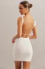 Open Back Mini Dress in Ivory sold by Oh Polly
