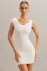 Open Back Mini Dress in Ivory sold by Oh Polly