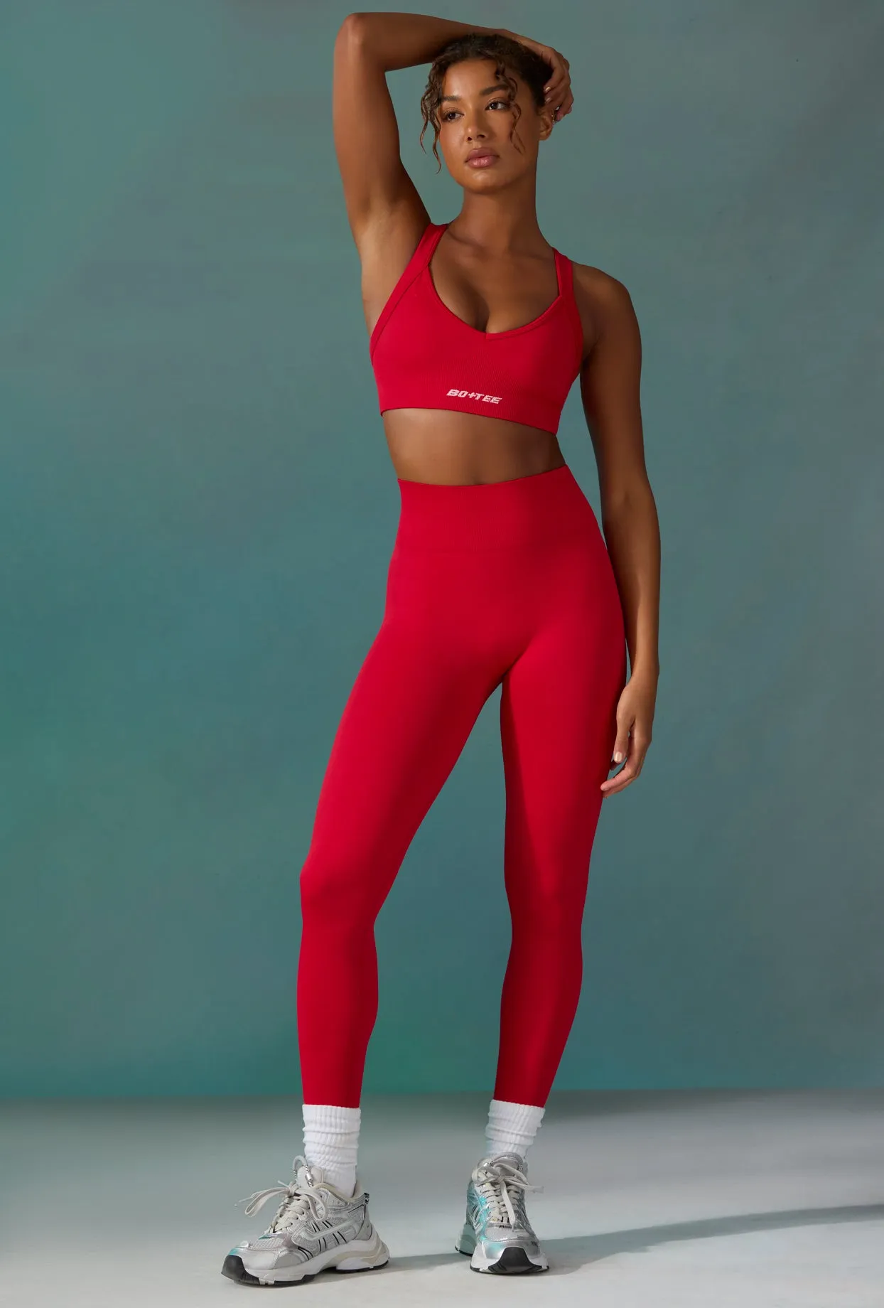 Super Sculpt Seamless Leggings in Tango Red sold by Oh Polly product image thumbnail 5