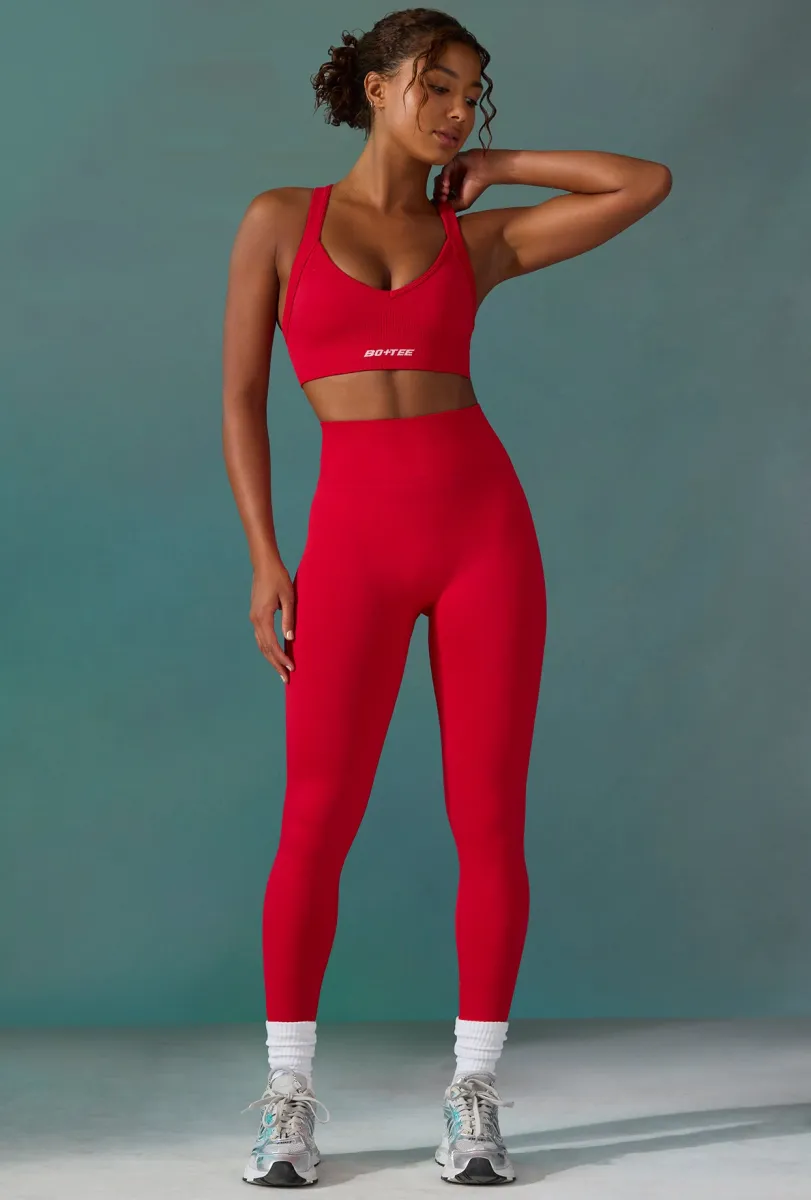 Super Sculpt Seamless Leggings in Tango Red sold by Oh Polly