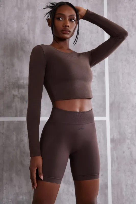 Long Sleeve T-Shirt in Brown sold by Oh Polly