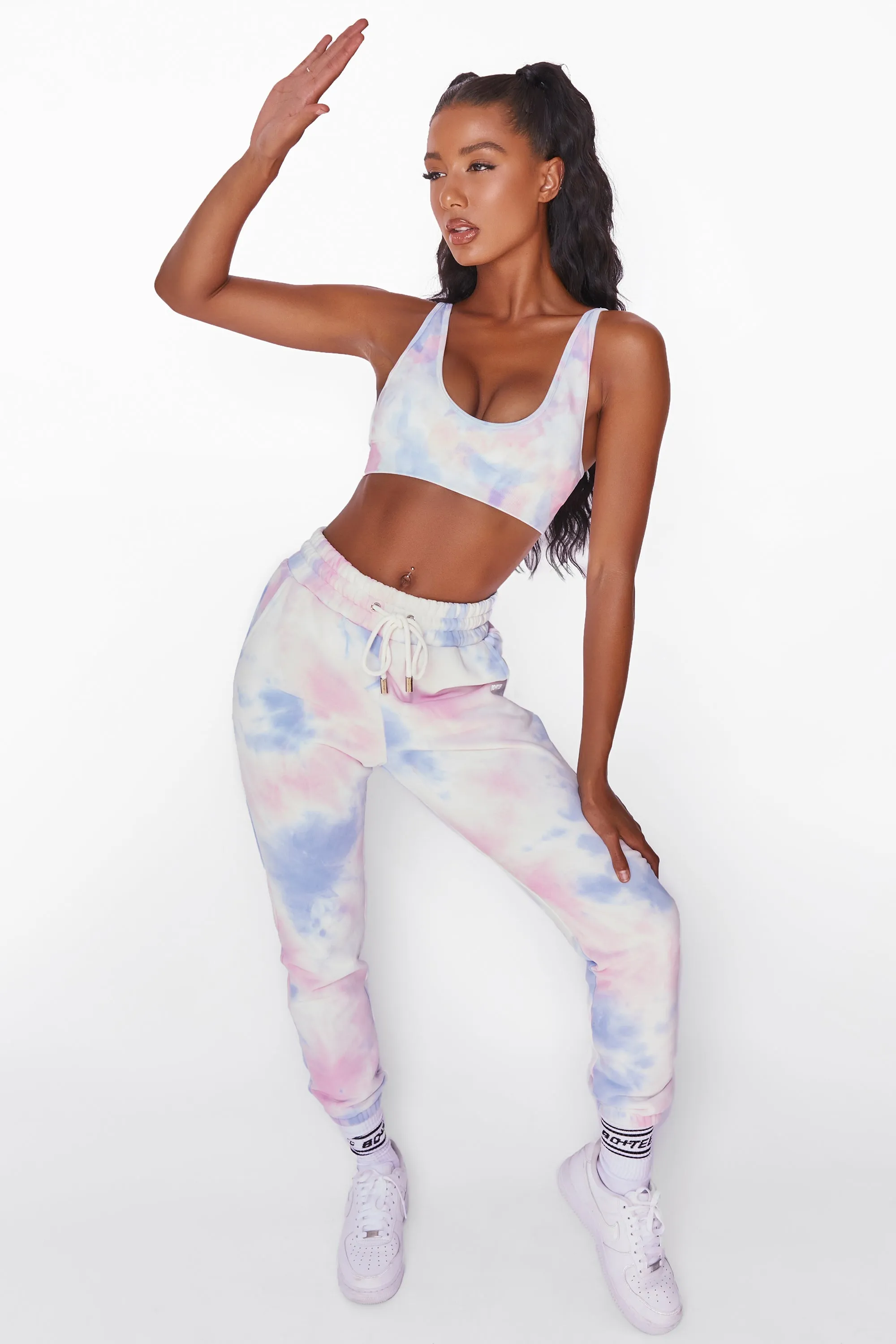 Unwind Full Length Cuffed Joggers in Tie Dye sold by Oh Polly product image thumbnail 2