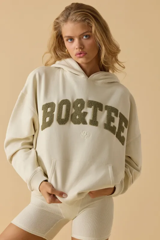 Oversized Hooded Sweatshirt in Bone sold by Oh Polly
