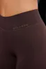 High Waist Split Flare Ribbed Leggings in Brown sold by Oh Polly