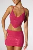 Embellished Low Rise Mini Skirt in Hot Pink sold by Oh Polly