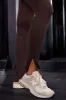 High Waist Split Flare Ribbed Leggings in Brown sold by Oh Polly