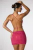 Embellished Low Rise Mini Skirt in Hot Pink sold by Oh Polly