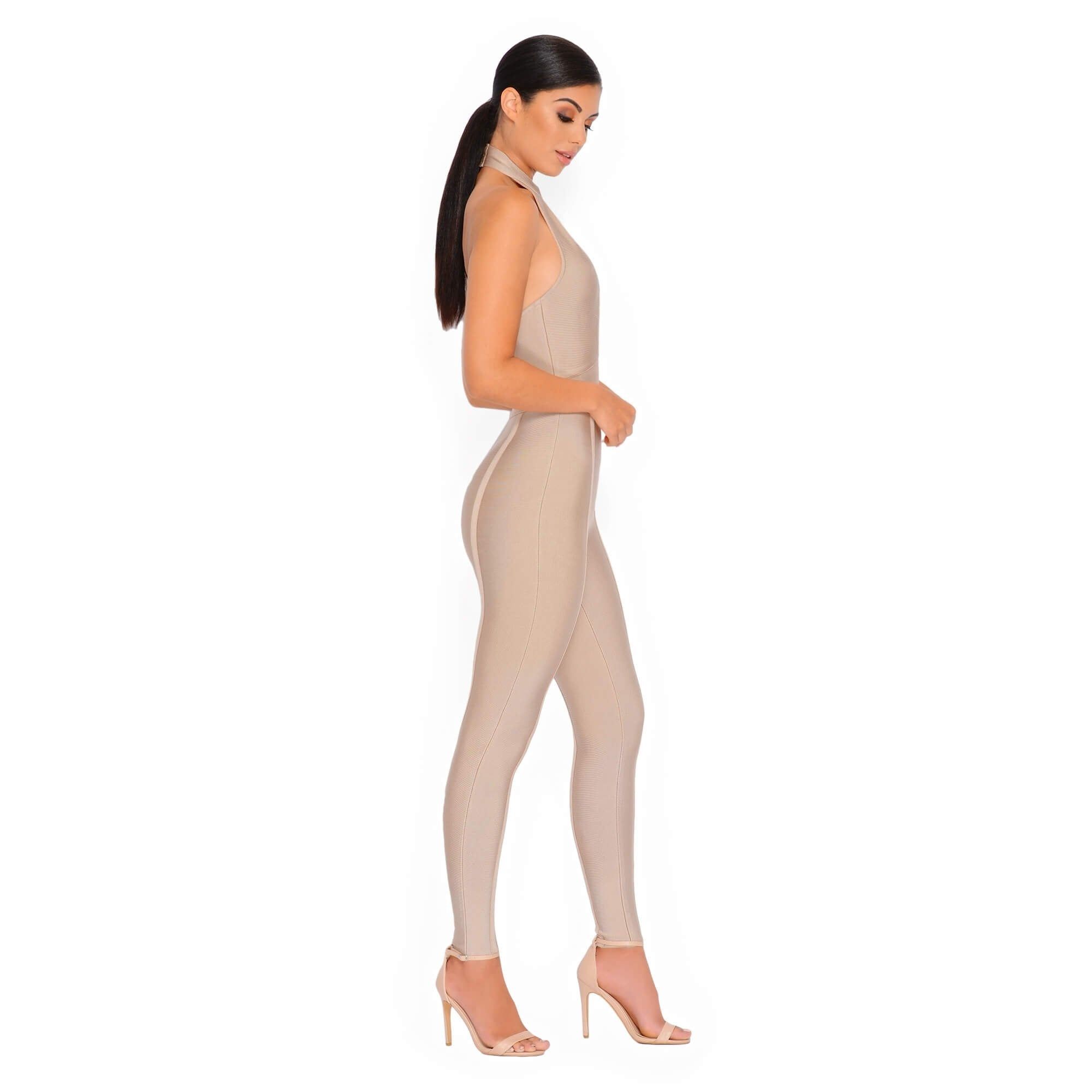 Cut Above The Rest Keyhole Bandage Jumpsuit in Coffee sold by Oh Polly product image thumbnail 8