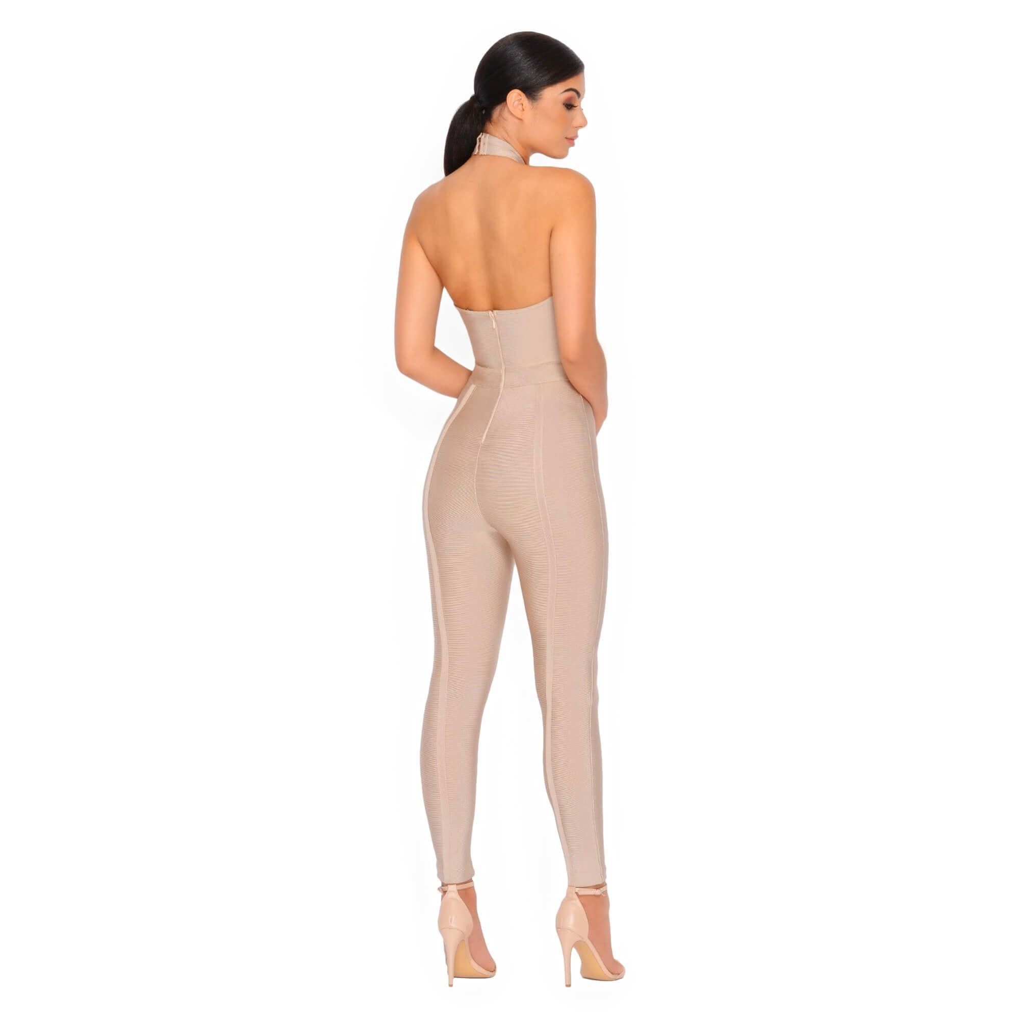 Cut Above The Rest Keyhole Bandage Jumpsuit in Coffee sold by Oh Polly product image thumbnail 6