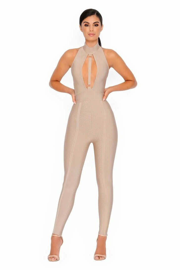 Cut Above The Rest Keyhole Bandage Jumpsuit in Coffee sold by Oh Polly product image thumbnail 10