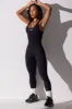 Petite Full Length Cut Out Back Unitard in Black sold by Oh Polly