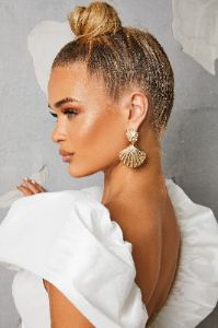 Rachel 18k Gold Plated Shell Earrings sold by Oh Polly