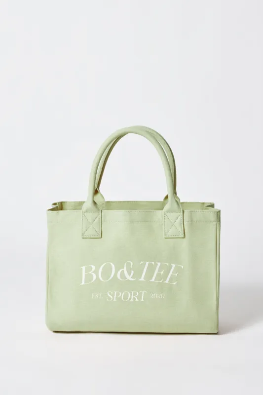 Small Canvas Tote Bag in Lime Green sold by Oh Polly