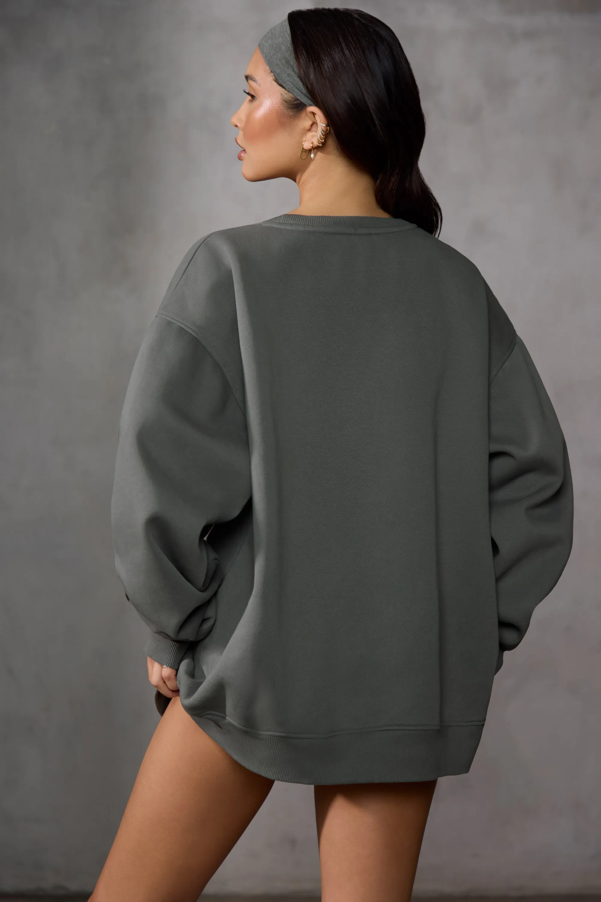 Oversized Sweatshirt in Charcoal sold by Oh Polly product image thumbnail 2