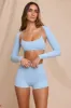 Long Sleeve Shrug in Sky Blue sold by Oh Polly