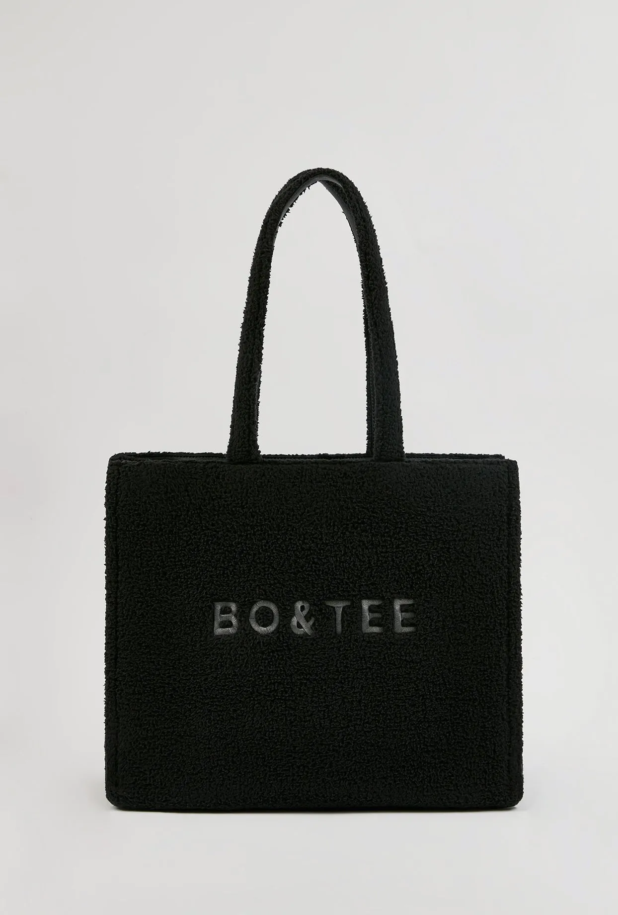Fleece Tote Bag in Onyx Parallel