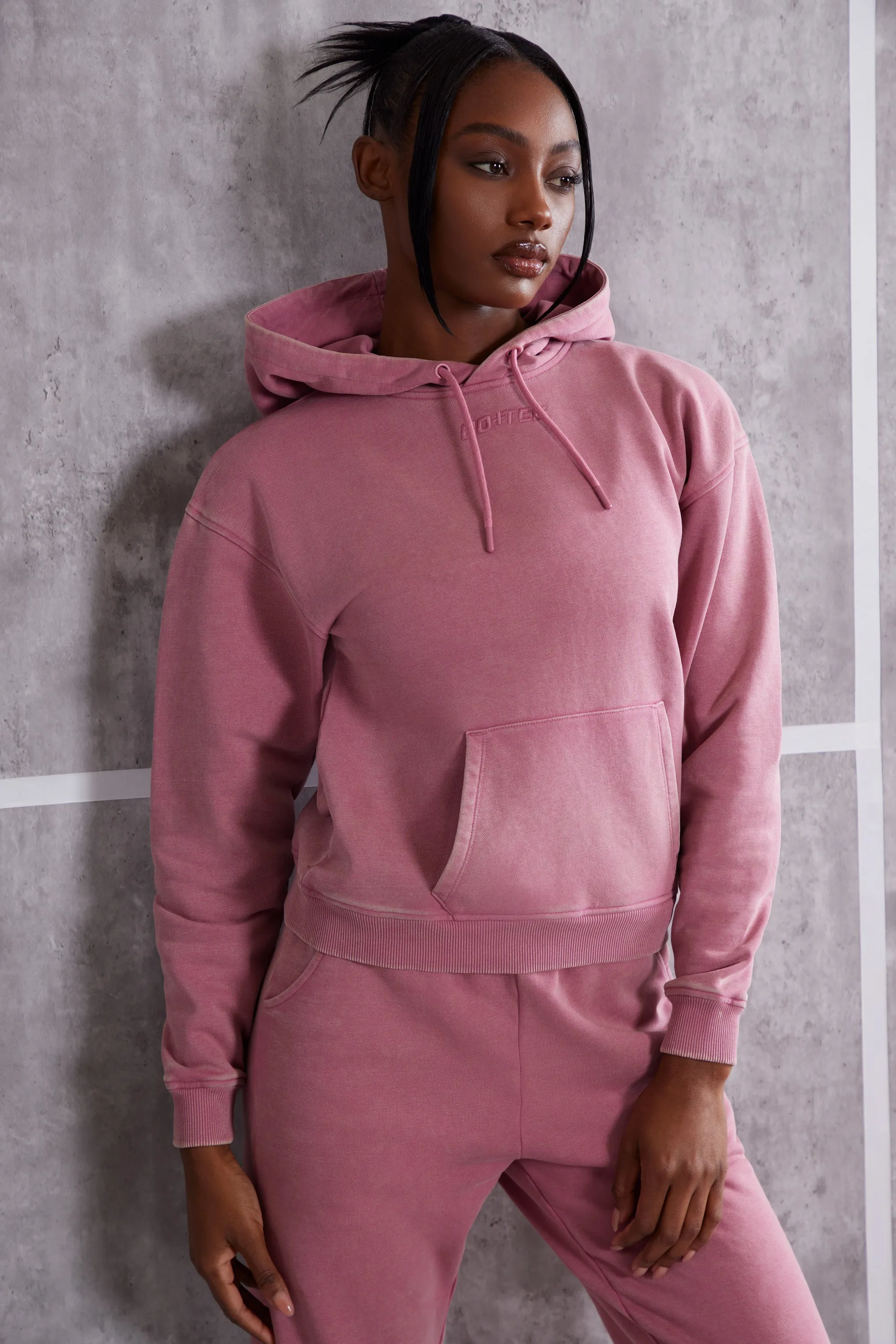 Hooded Sweatshirt in Rose sold by Oh Polly