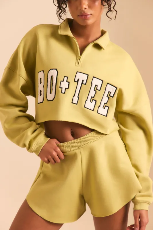 Half Zip Sweater in Matcha Green sold by Oh Polly