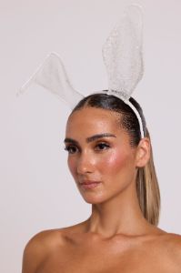 Wired Lace Bunny Ears in White sold by Oh Polly