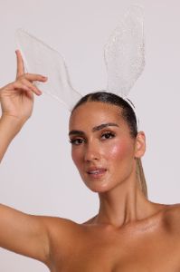 Wired Lace Bunny Ears in White sold by Oh Polly