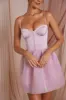 Tulle Skirt Corset Mini Dress in Dusty Pink sold by Oh Polly