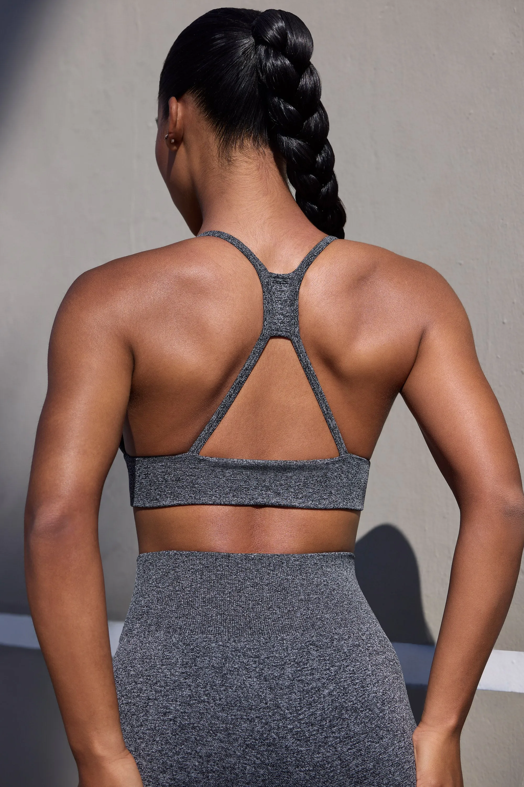 Super Sculpt Seamless Triangle Sports Bra in Onyx sold by Oh Polly product image thumbnail 2