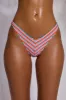 Cheeky Bikini Bottoms in Pink and Blue Print sold by Oh Polly