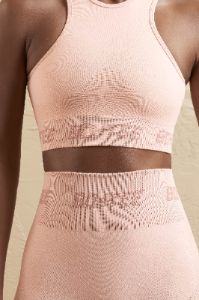 Seamless Racerback Crop Top in Blush sold by Oh Polly