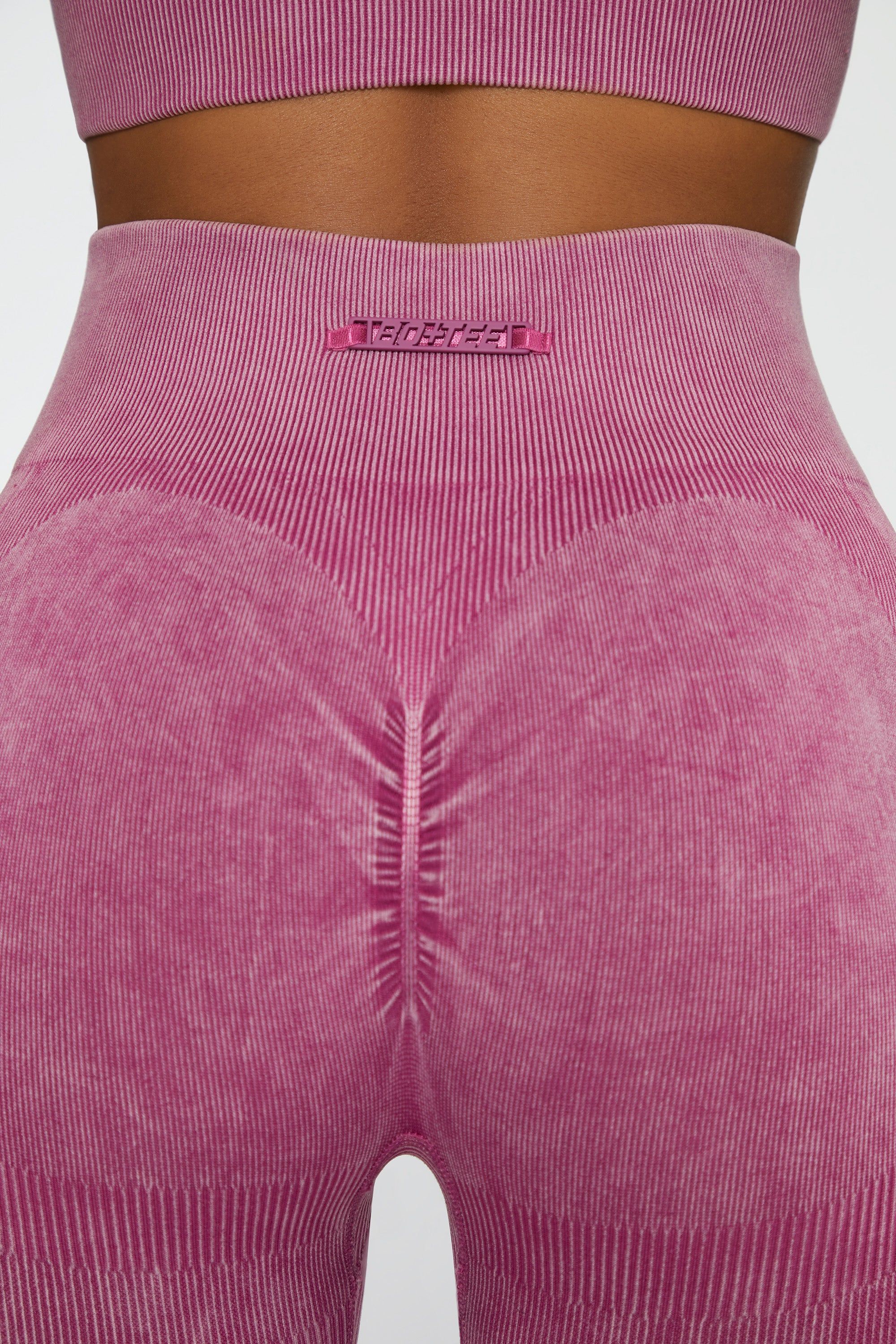 High Waisted Leggings in Dark Pink sold by Oh Polly product image thumbnail 5