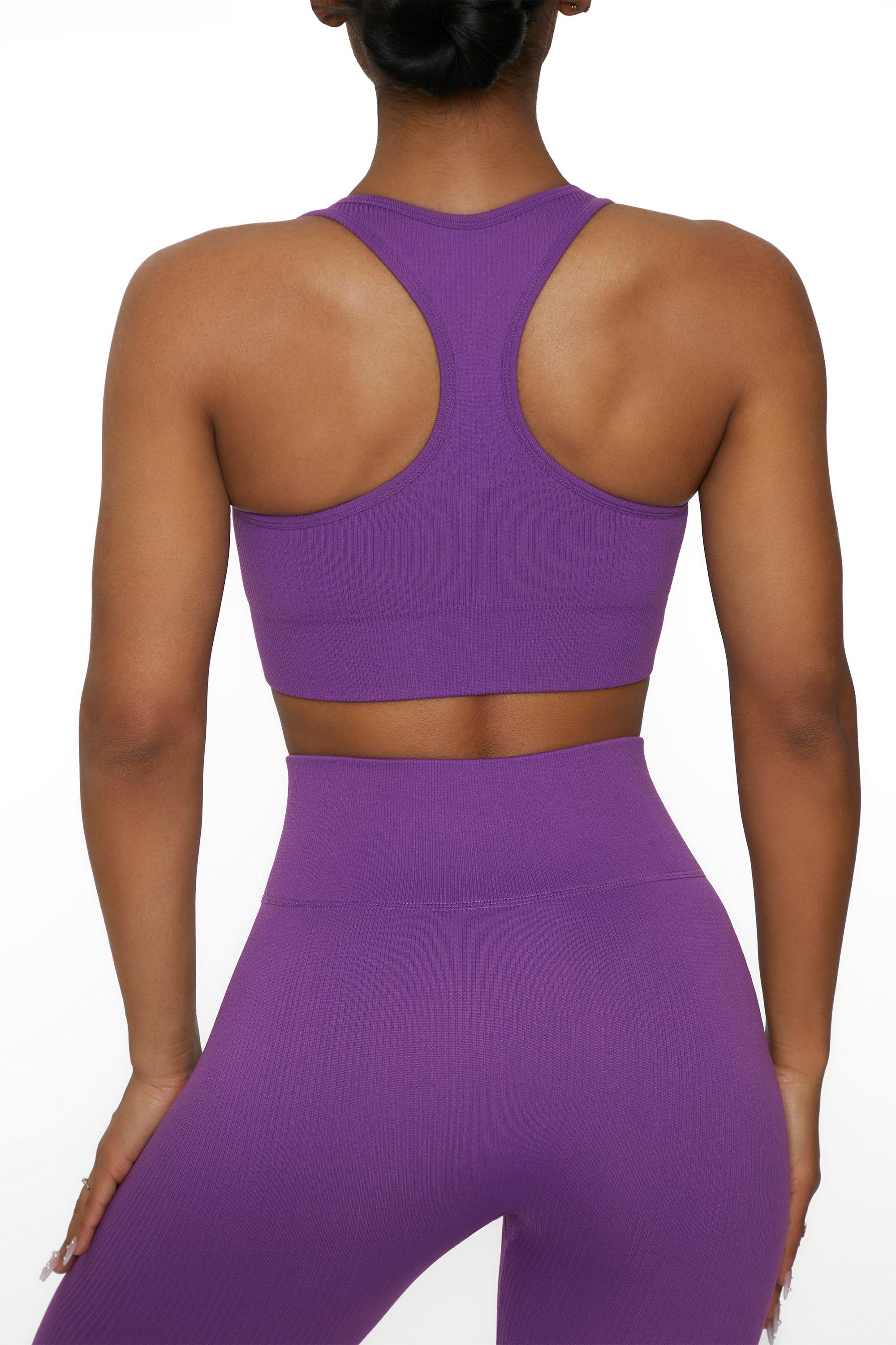 V Neck Sports Bra in Purple sold by Oh Polly product image thumbnail 3