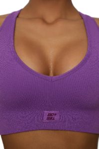 V Neck Sports Bra in Purple sold by Oh Polly