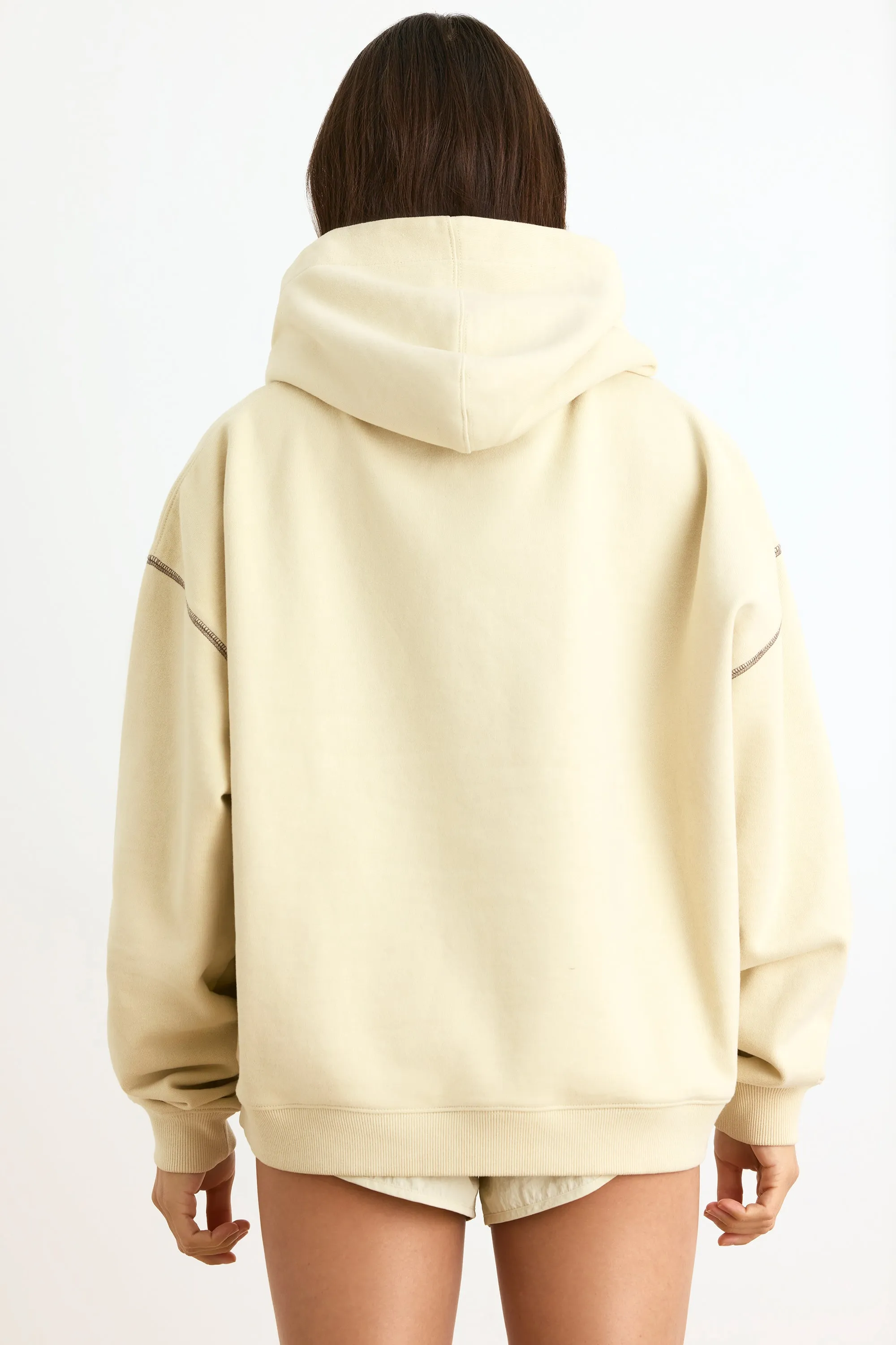 Heavyweight Fleece Oversized Hoodie in Bone sold by Oh Polly product image thumbnail 2