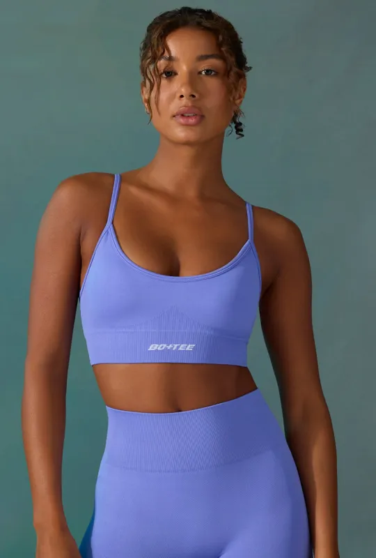 Super Sculpt Scoop Neck Sports Bra in Iolite sold by Oh Polly