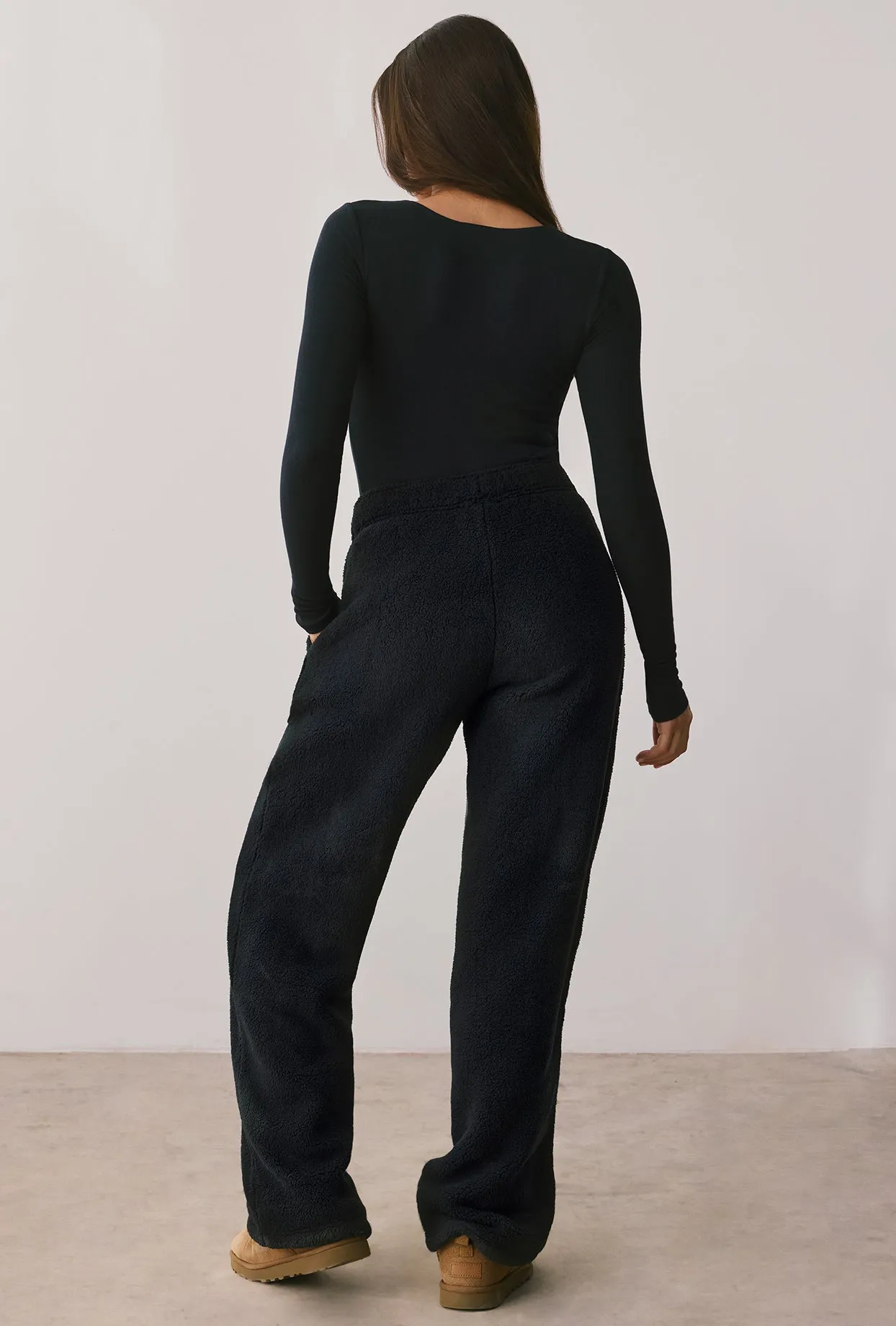 Modal Rib Long Sleeve Crop Top in Black sold by Oh Polly product image thumbnail 2