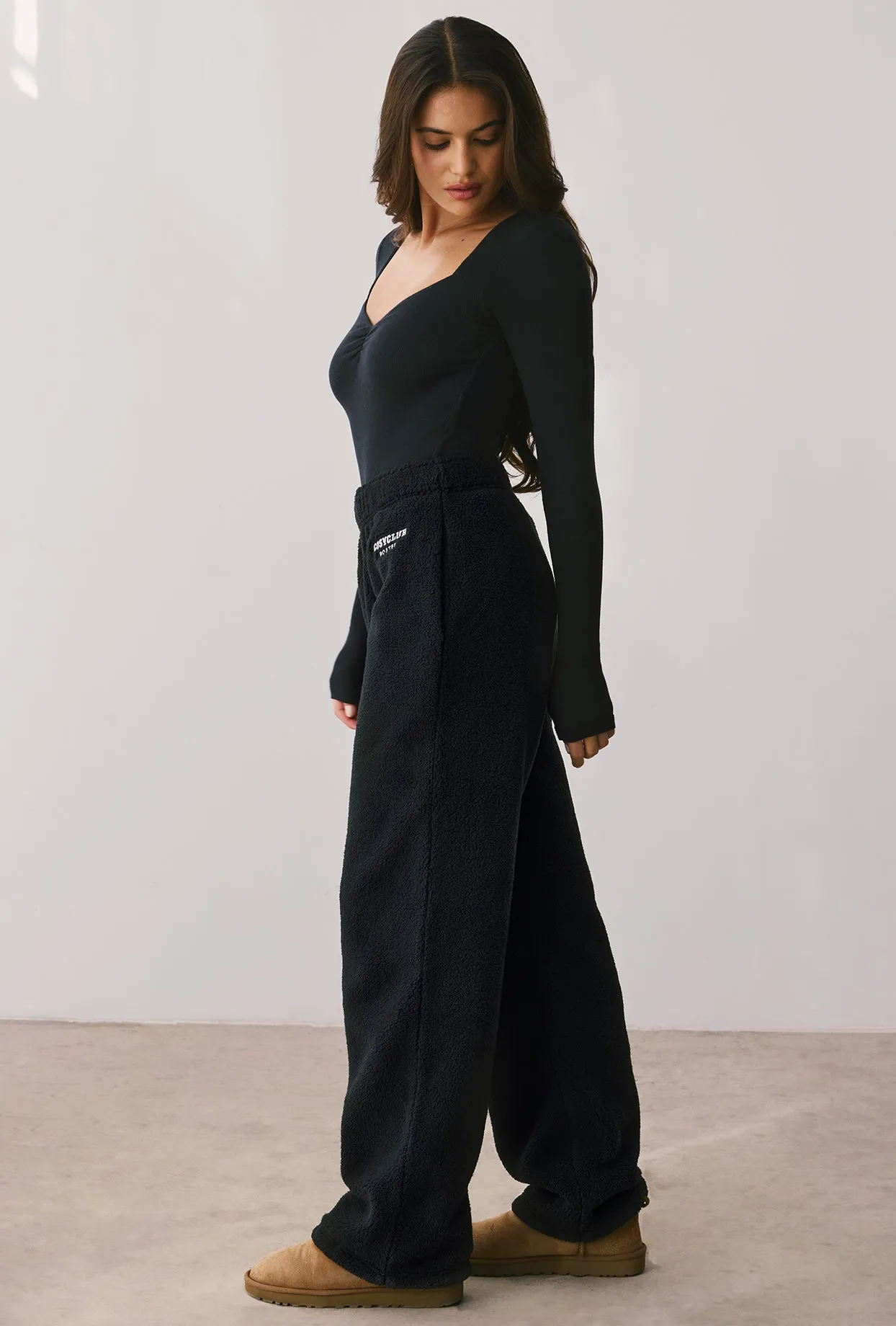 Modal Rib Long Sleeve Crop Top in Black sold by Oh Polly product image thumbnail 3