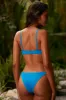 Mid Rise Cheeky Bikini Bottoms in Neon Blue sold by Oh Polly