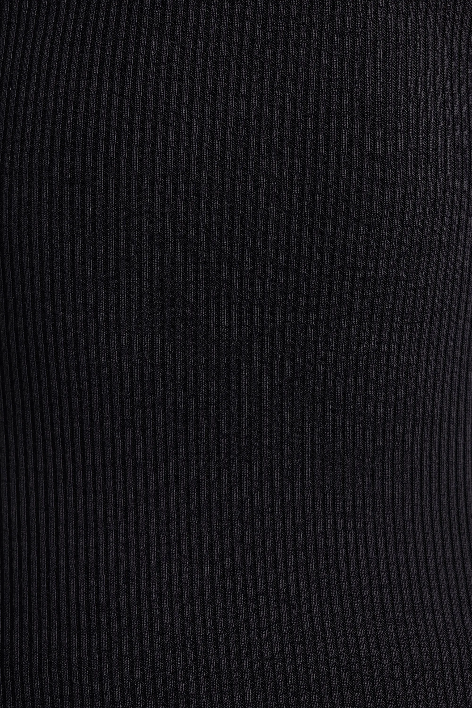 Ribbed Modal Crew Neck Top in Black sold by Oh Polly product image thumbnail 4