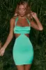 Cut Out Halter Mini Dress in Aqua sold by Oh Polly