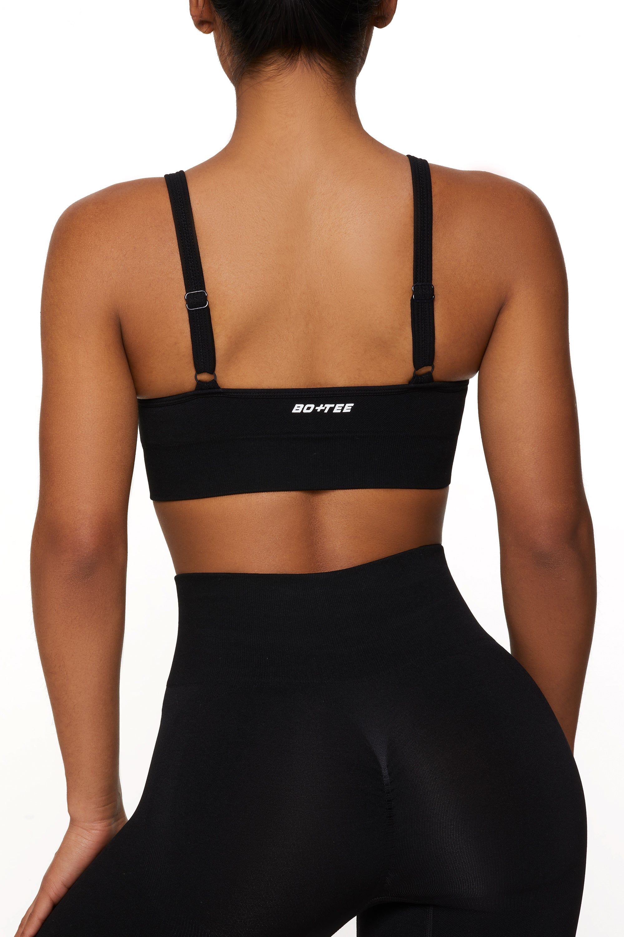 Plunge Neckline Sports Bra in Black sold by Oh Polly product image thumbnail 2