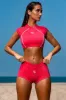 Cap Sleeve Crop Top in Hot Pink sold by Oh Polly