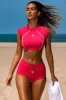 Cap Sleeve Crop Top in Hot Pink sold by Oh Polly