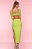 Embellished Maxi Skirt in Lime sold by Oh Polly