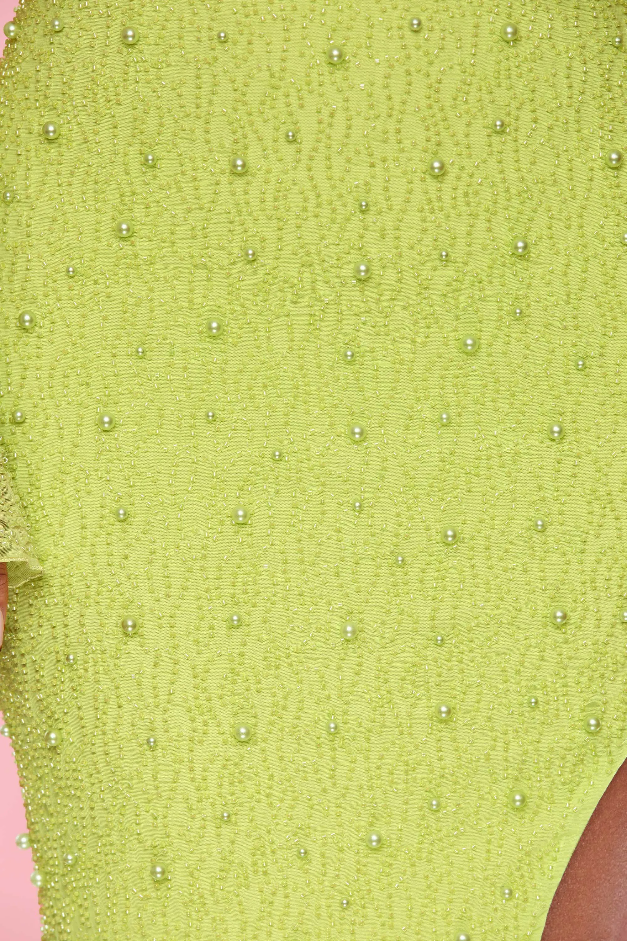 Embellished Maxi Skirt in Lime sold by Oh Polly product image thumbnail 5